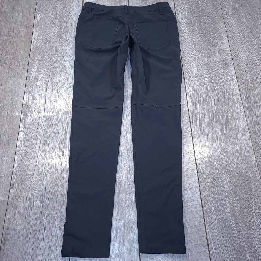 Lululemon ABC Pant Slim Men 28x32 Black Warpstreme 5-Pocket Trousers - Picture 2 of 10